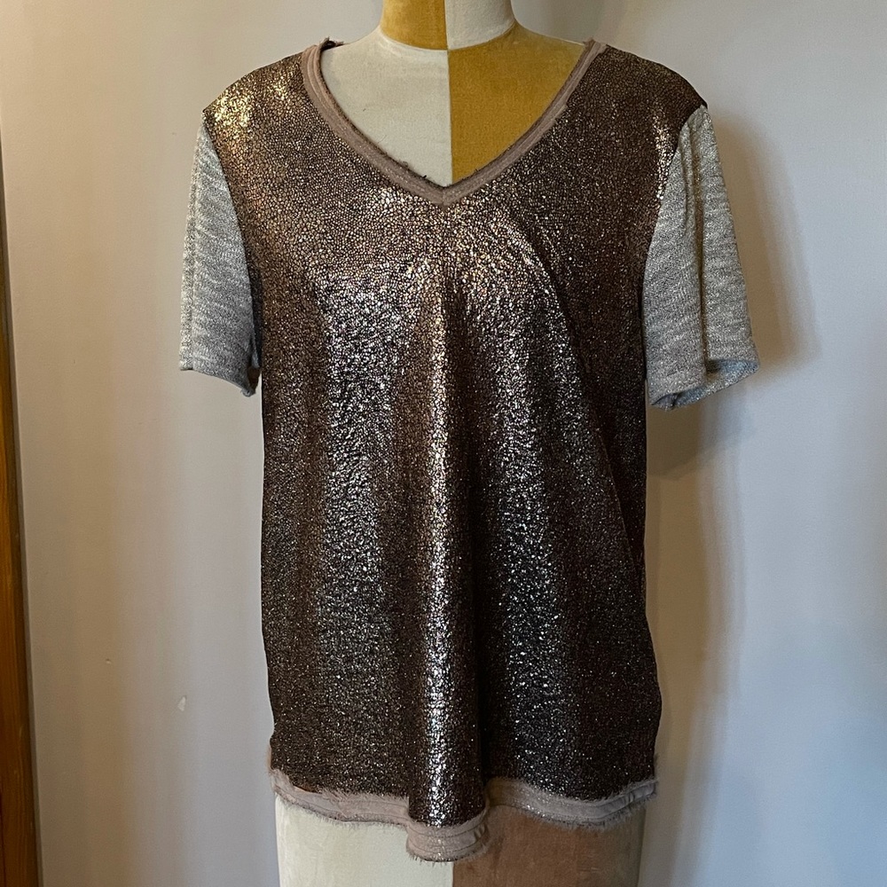 Gimmicks BKE Rose Gold Sparkle Top